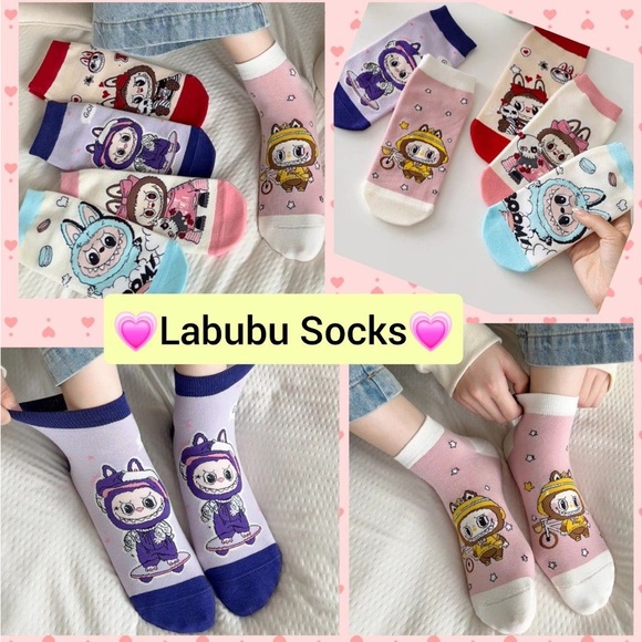 Labubu Cartoon Socks each - Picture 1 of 7